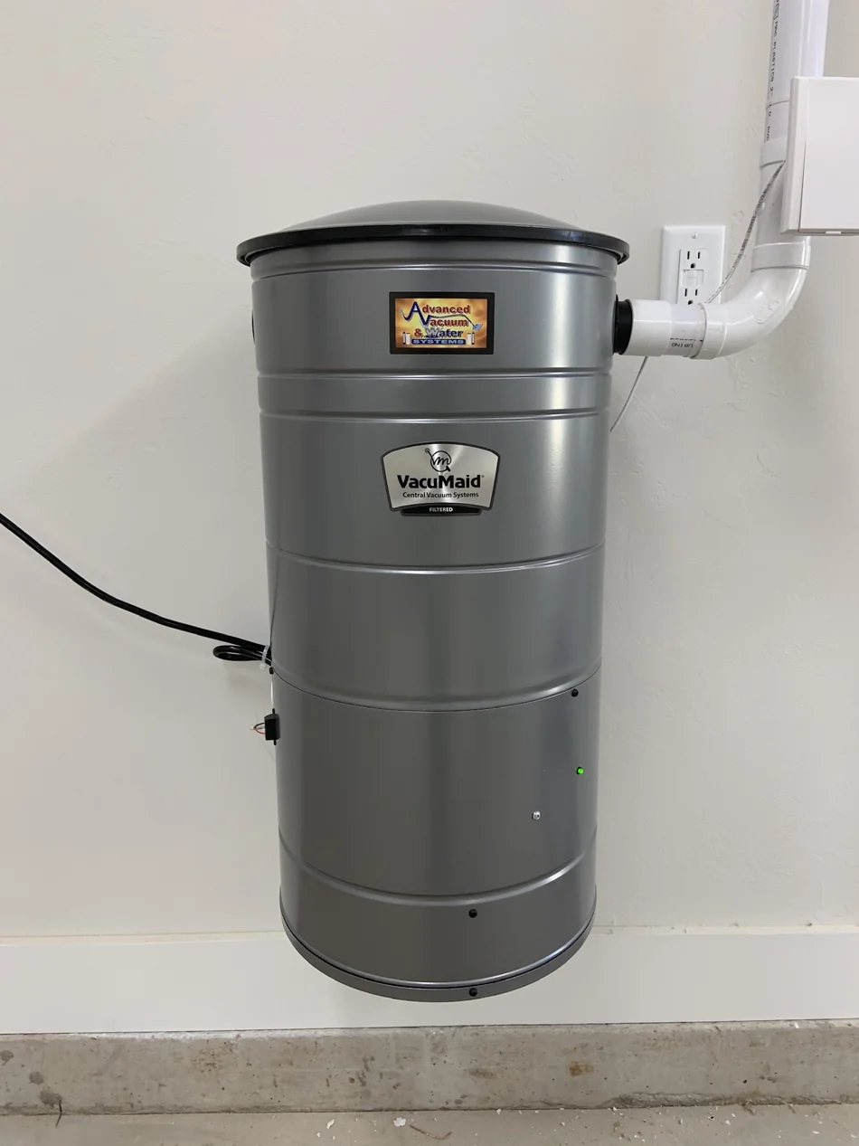 Traditional central vacuum system installation and piping