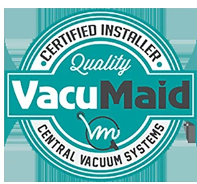 VacuMaid manufacturer installer badge.